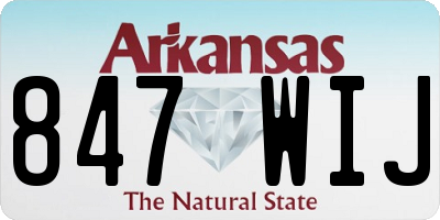 AR license plate 847WIJ