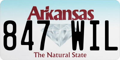 AR license plate 847WIL