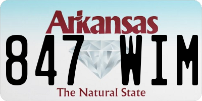 AR license plate 847WIM