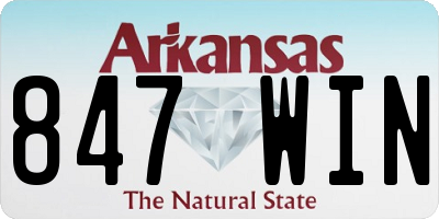 AR license plate 847WIN