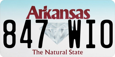 AR license plate 847WIO