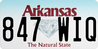 AR license plate 847WIQ