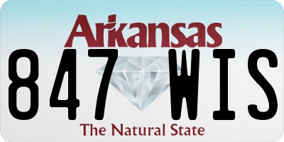 AR license plate 847WIS