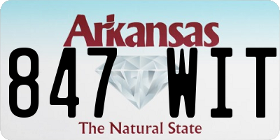 AR license plate 847WIT