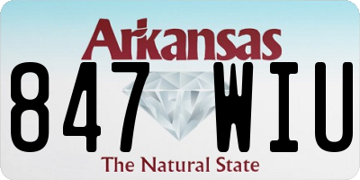 AR license plate 847WIU