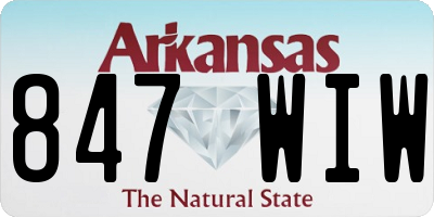 AR license plate 847WIW