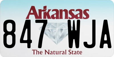 AR license plate 847WJA
