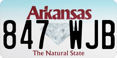 AR license plate 847WJB