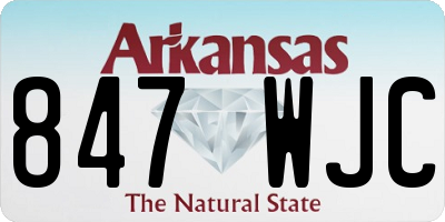 AR license plate 847WJC