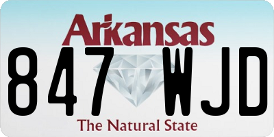 AR license plate 847WJD