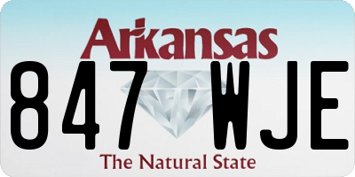 AR license plate 847WJE