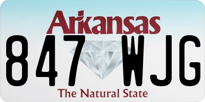 AR license plate 847WJG