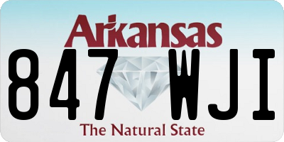 AR license plate 847WJI