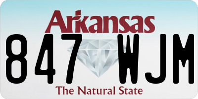 AR license plate 847WJM