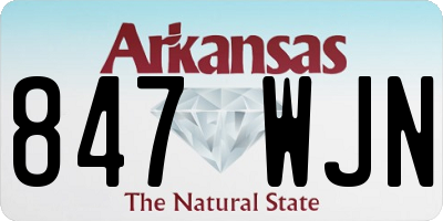 AR license plate 847WJN