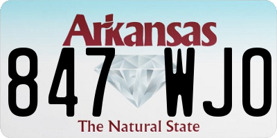 AR license plate 847WJO