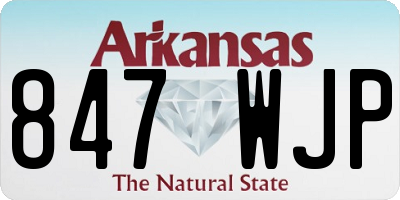 AR license plate 847WJP