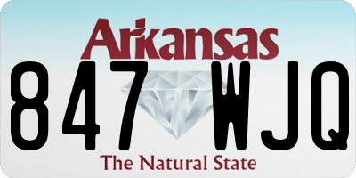 AR license plate 847WJQ
