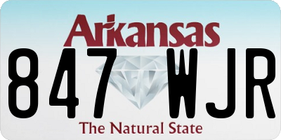 AR license plate 847WJR