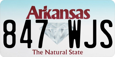 AR license plate 847WJS