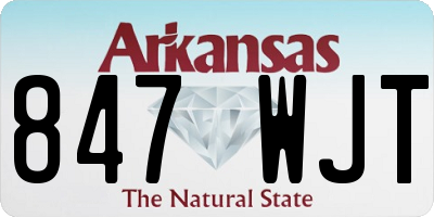 AR license plate 847WJT