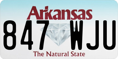 AR license plate 847WJU