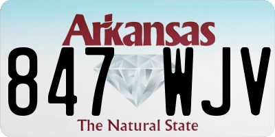 AR license plate 847WJV