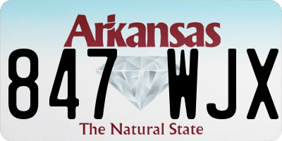 AR license plate 847WJX