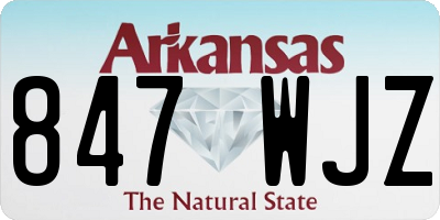 AR license plate 847WJZ