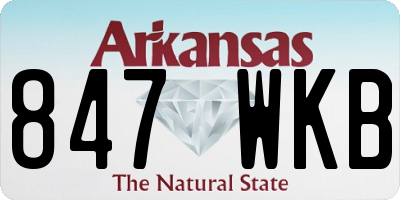 AR license plate 847WKB