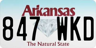 AR license plate 847WKD