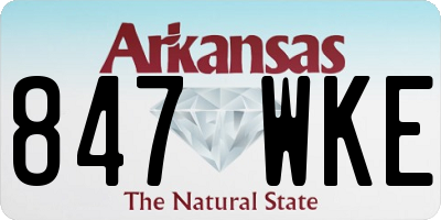 AR license plate 847WKE