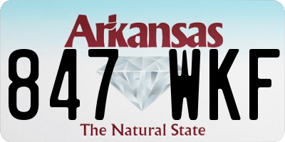 AR license plate 847WKF