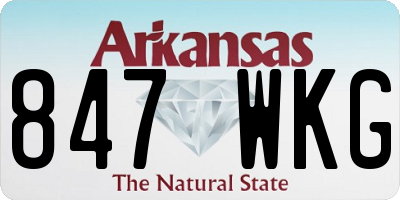 AR license plate 847WKG