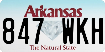 AR license plate 847WKH