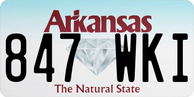 AR license plate 847WKI