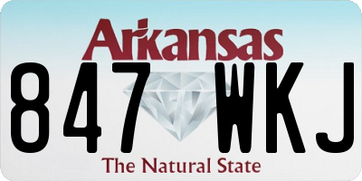 AR license plate 847WKJ