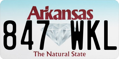 AR license plate 847WKL