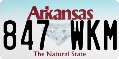 AR license plate 847WKM