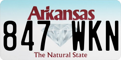 AR license plate 847WKN