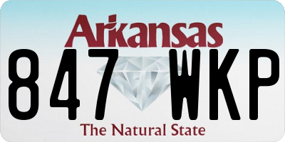 AR license plate 847WKP
