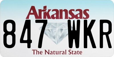 AR license plate 847WKR
