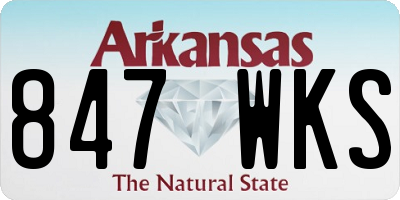 AR license plate 847WKS