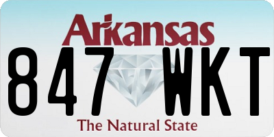 AR license plate 847WKT