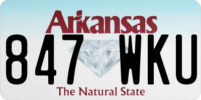 AR license plate 847WKU