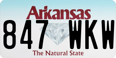 AR license plate 847WKW