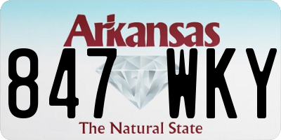 AR license plate 847WKY