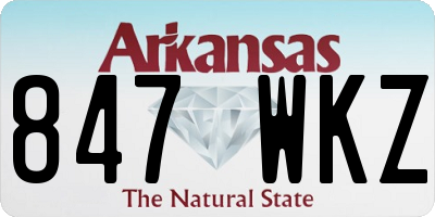 AR license plate 847WKZ