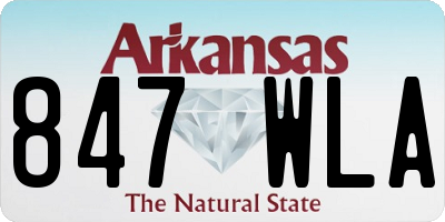 AR license plate 847WLA