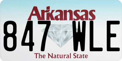 AR license plate 847WLE